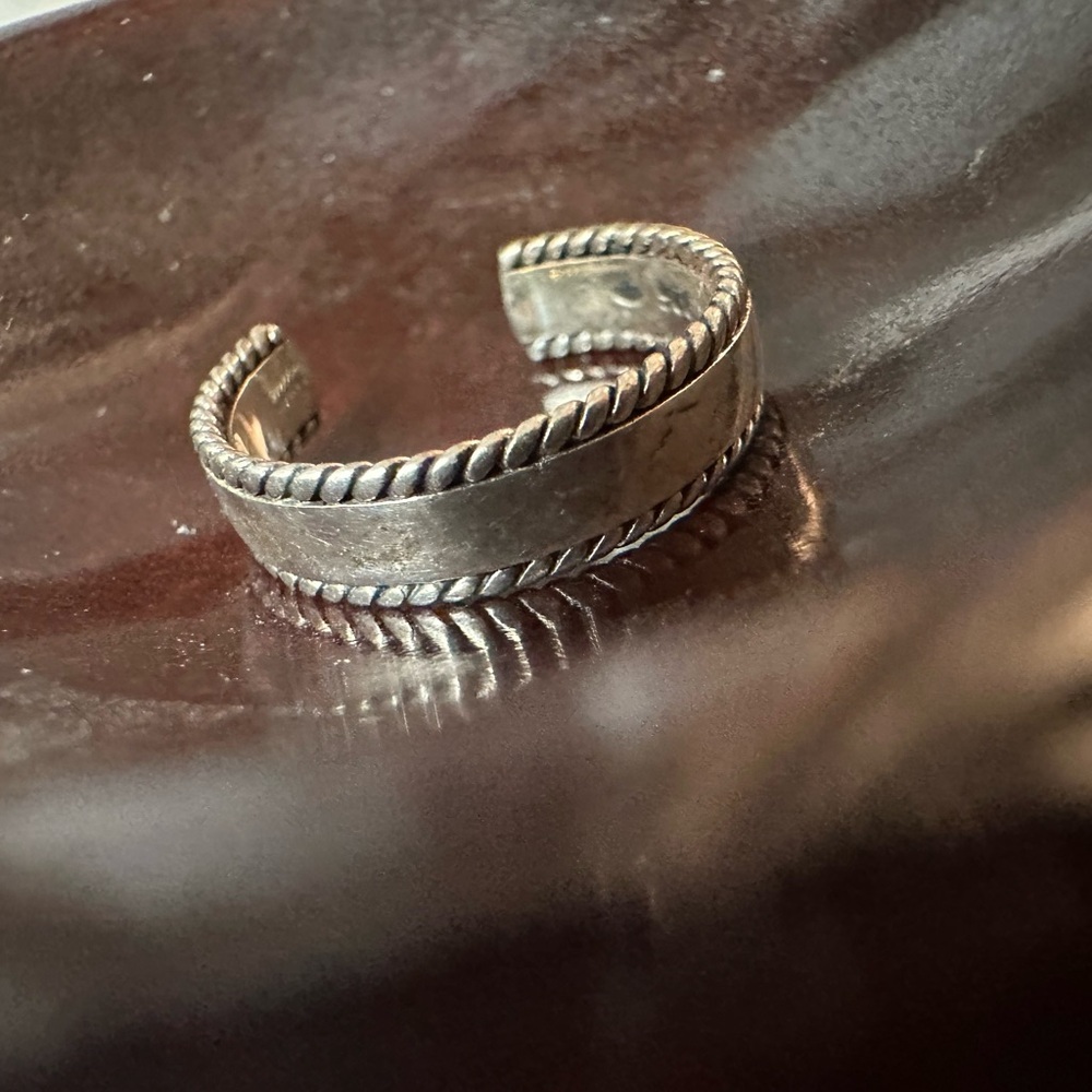 Sterling Silver Adjustable Rope Ring - image 1